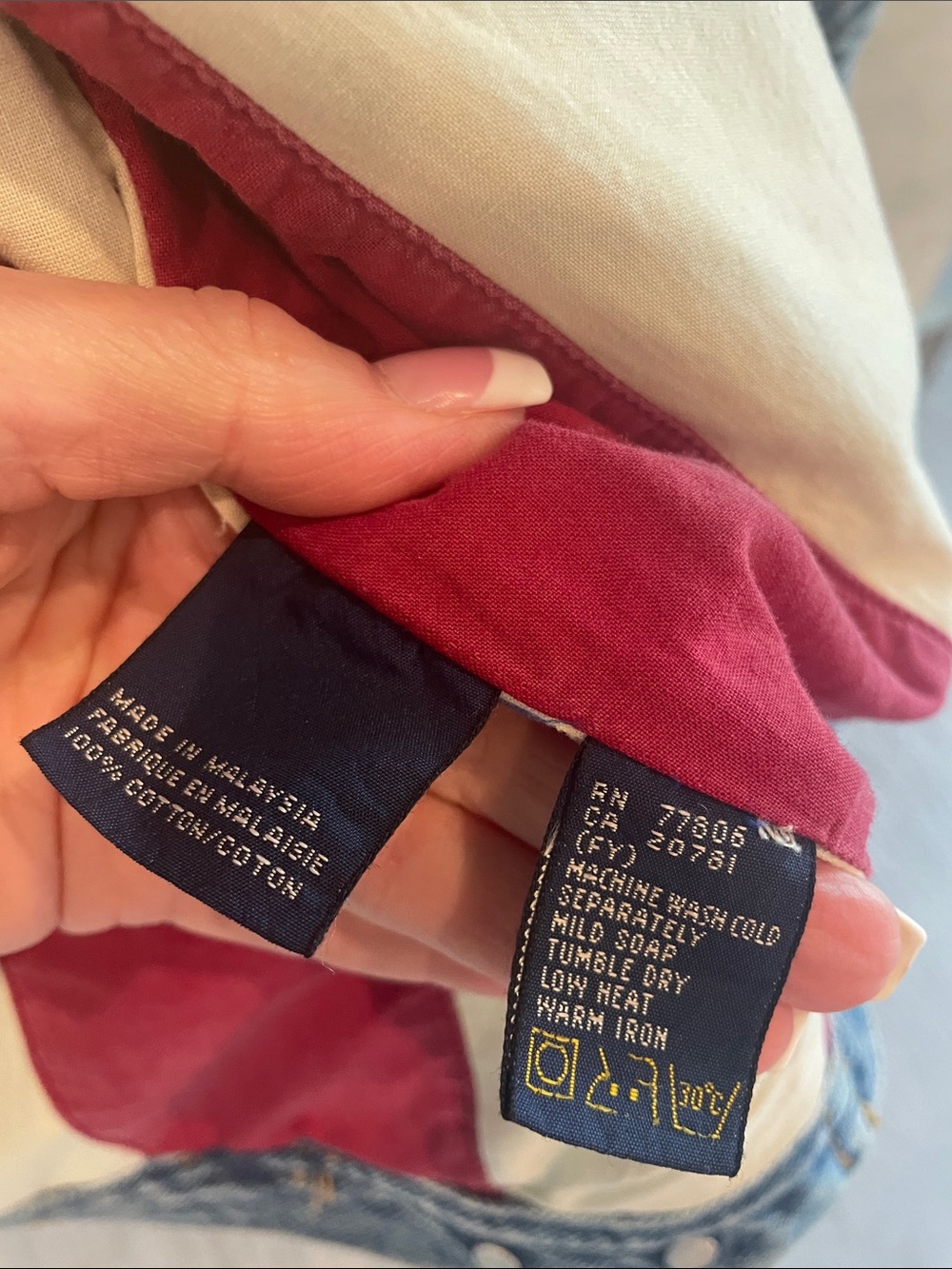 Authentic Tommy Hilfiger American Railroad Flag Lined Jean Jacket - Picture 7 of 11